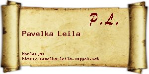Pavelka Leila névjegykártya
